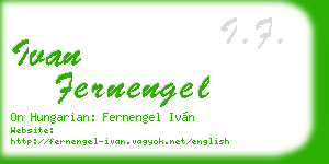 ivan fernengel business card